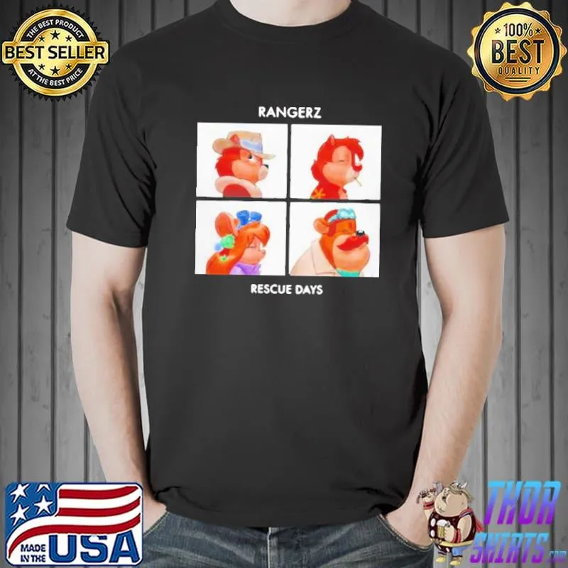 Rangerz rescue days gorillaz inspired rescue rangers 90s classic shirt
