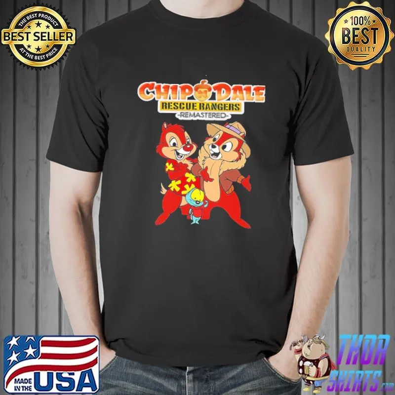 Remastered chip ‘n dale rescue rangers cartoon characters classc shirt