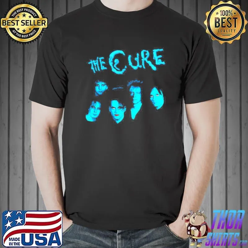 Retro black design the cure classic shirt
