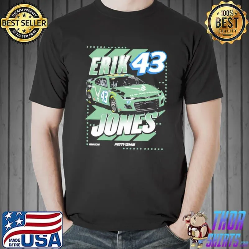 Retro erik jones checkered flag us air force car shirt