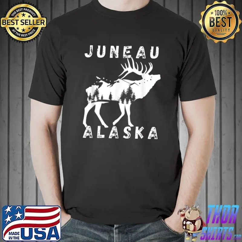 Retro Juneau Alaska Apparel Souvenir T-Shirt