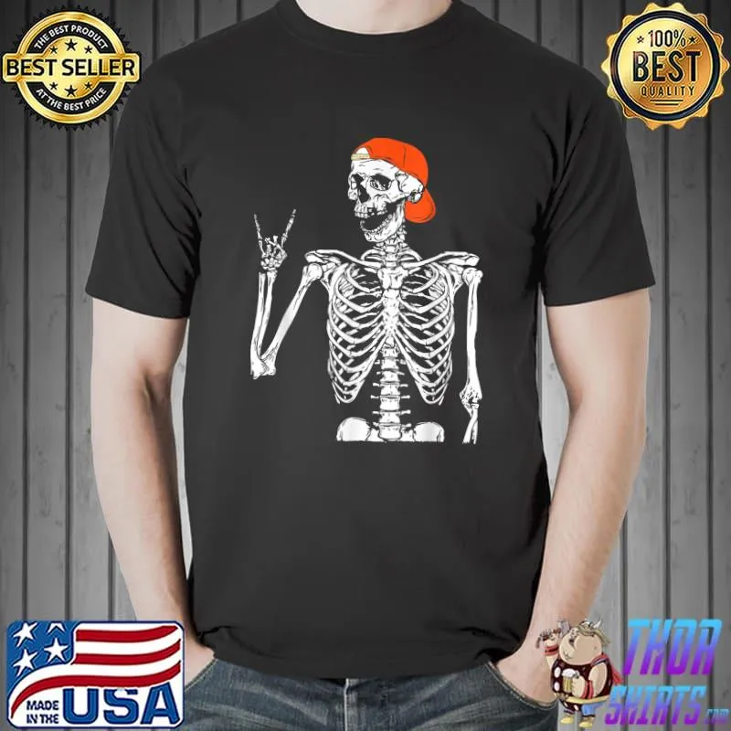 Rocker Skeleton Hand Rock On Costume Halloween T-Shirt