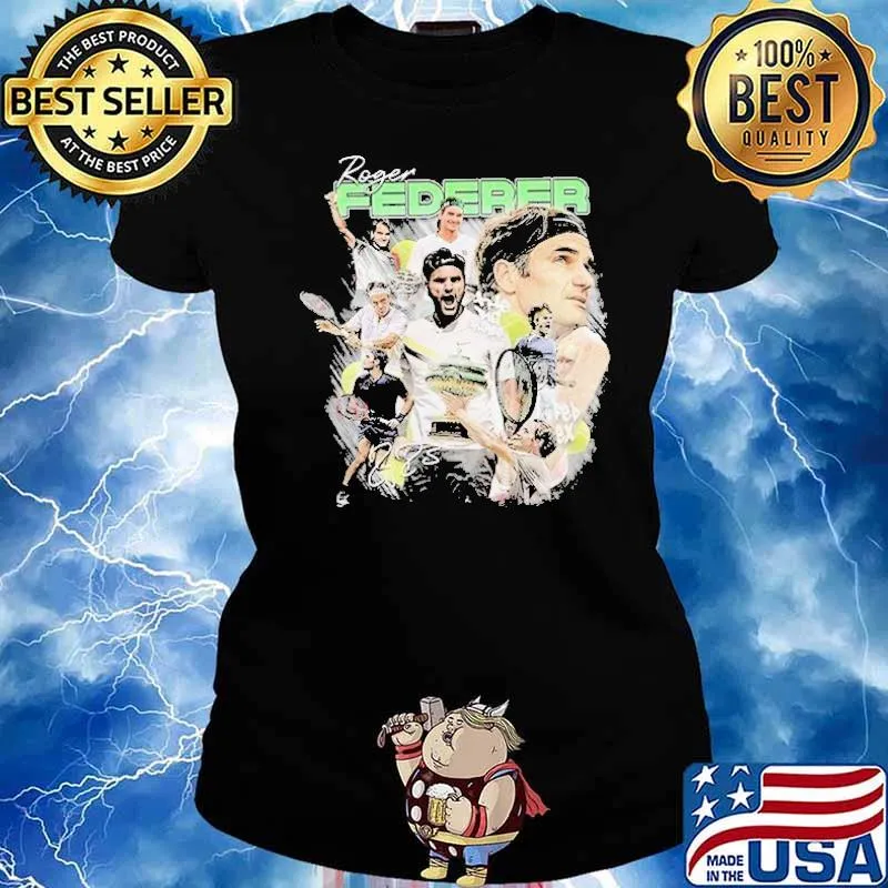 Roger Federer Signatures Tennis Shirt Ladies tee