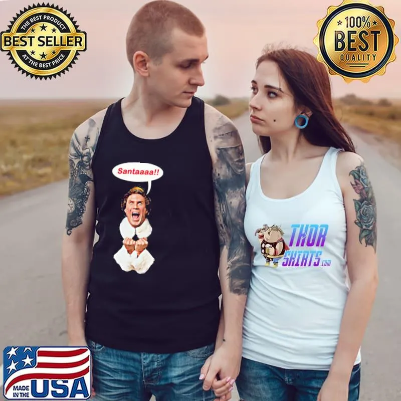 Santaaa elf calling santa merry christmas s Tank Top