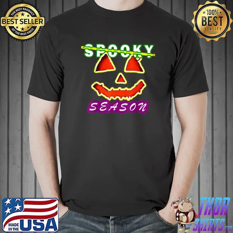 Spooky Season Face Trick Or Treat Halloween T-Shirt