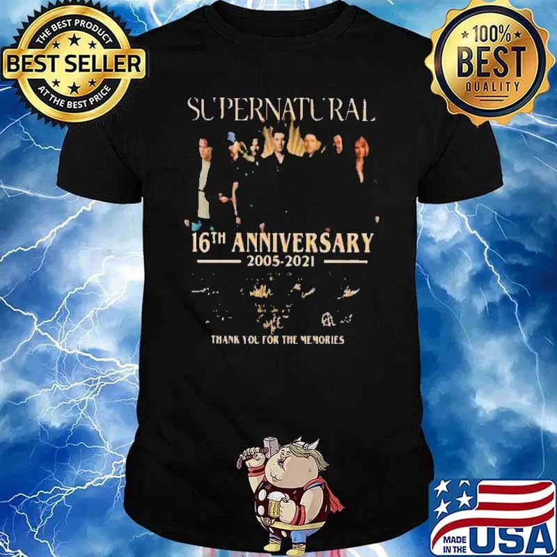 Supernatural 16th Anniversary 2005 2021 Thank You For The Memories Shirt
