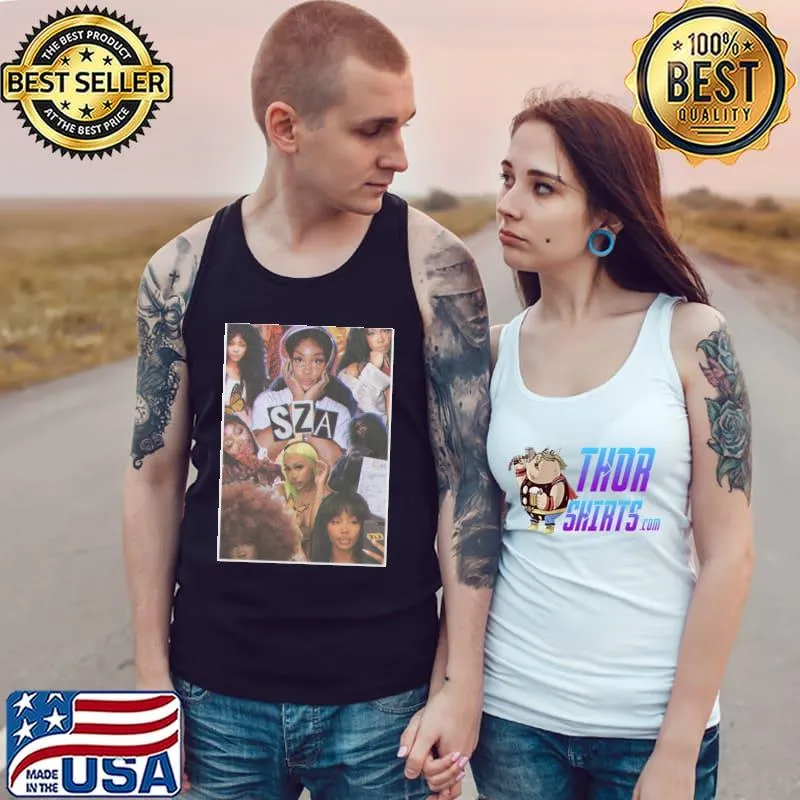 Sza collage retro illustration s Tank Top