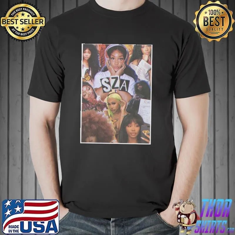 Sza collage retro illustration shirt