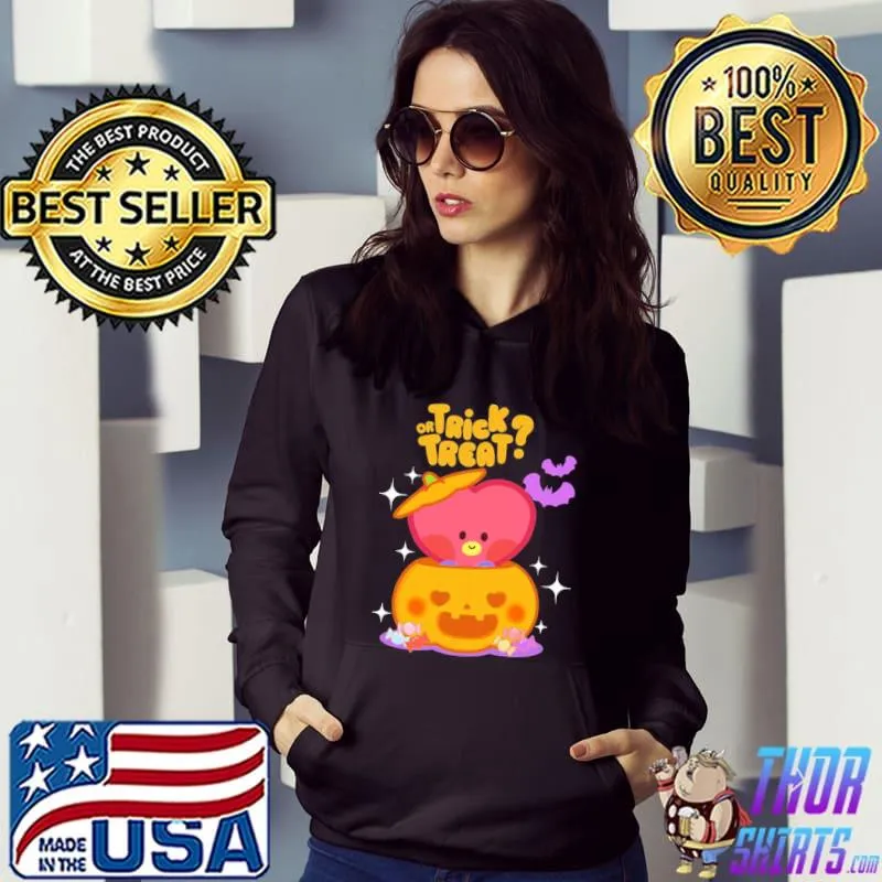 Tata bts bt21 halloween trick or treat tata taehyung v stan bias classic s Hoodie