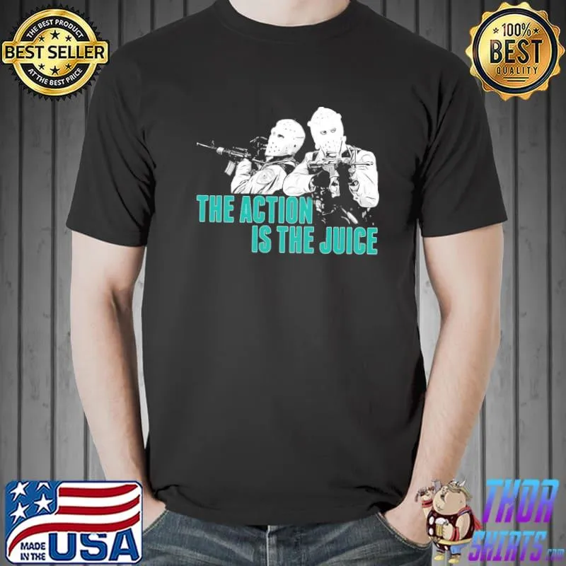 The action is the juice heat jon voight movie vintage retro shirt