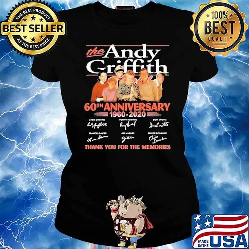 The Andy Griffith 60th Anniversary Thank You For The Memories Shirt Ladies tee