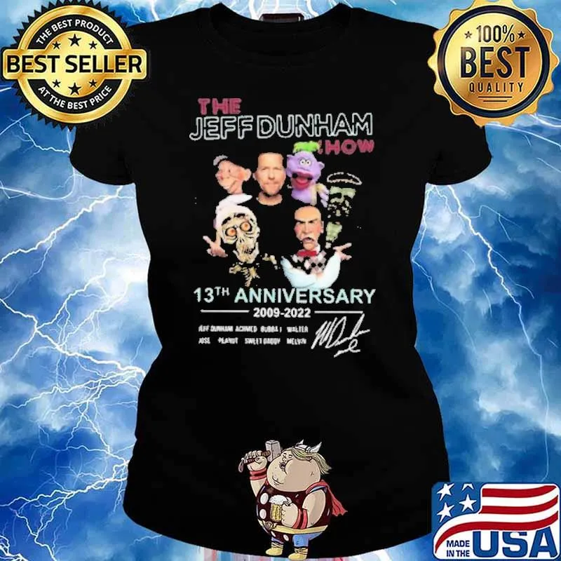 The Jeff Dunham 13th anniversary signatures s Ladies tee