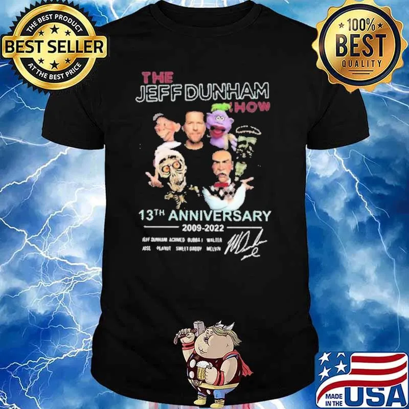 The Jeff Dunham 13th anniversary signatures shirt
