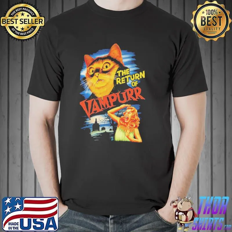 The return of the vampurr funny halloween trending shirt