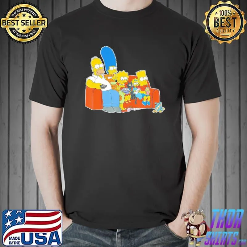 The Simpsons homer marge maggie bart lisa simpson couch trending shirt