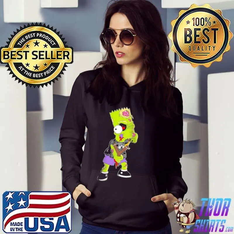 The Simpsons treehouse of horror bart zombie slingshot head halloween s Hoodie