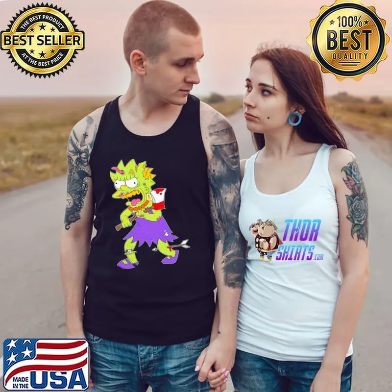 The Simpsons treehouse of horror lisa zombie head halloween trending s Tank Top