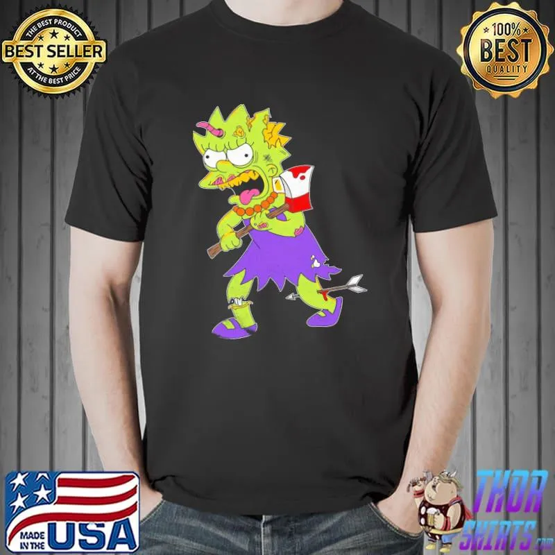 The Simpsons treehouse of horror lisa zombie head halloween trending shirt