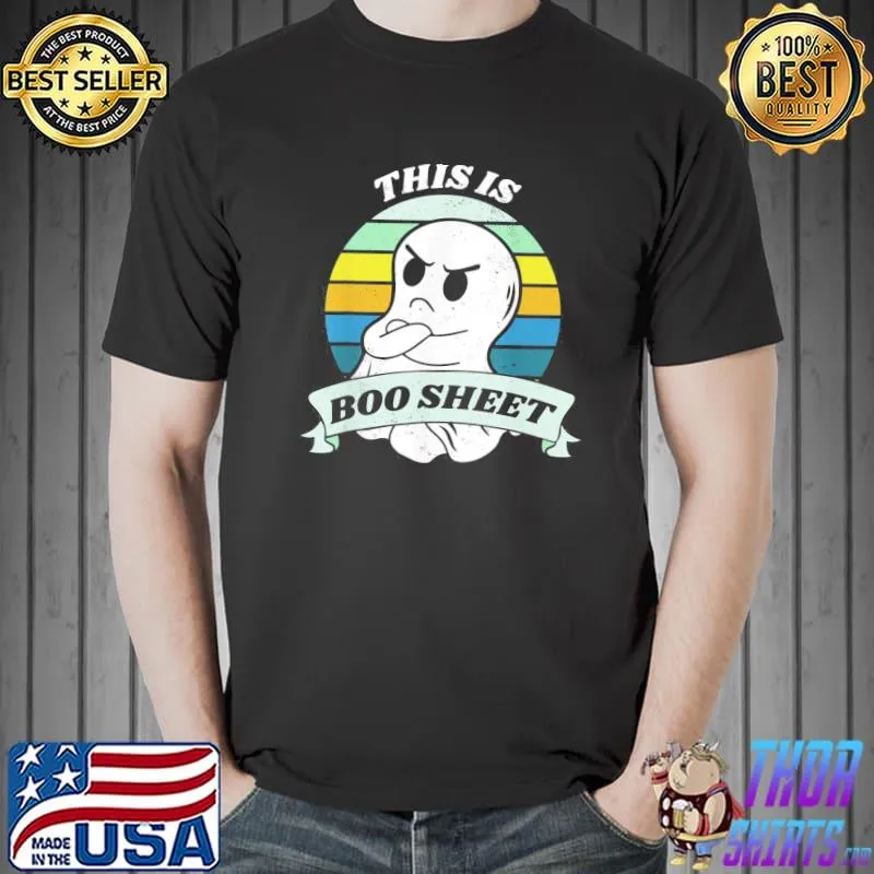 This is boo sheet ghost retro halloween costume shirt