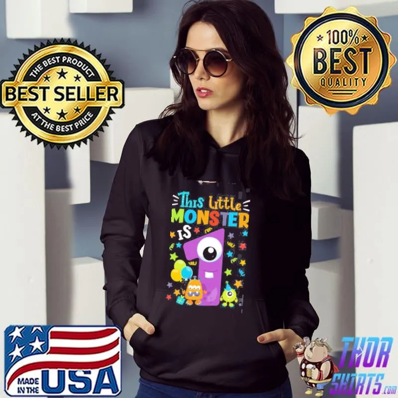 This little monster is 1 years old halloween birthday trending classic s Hoodie