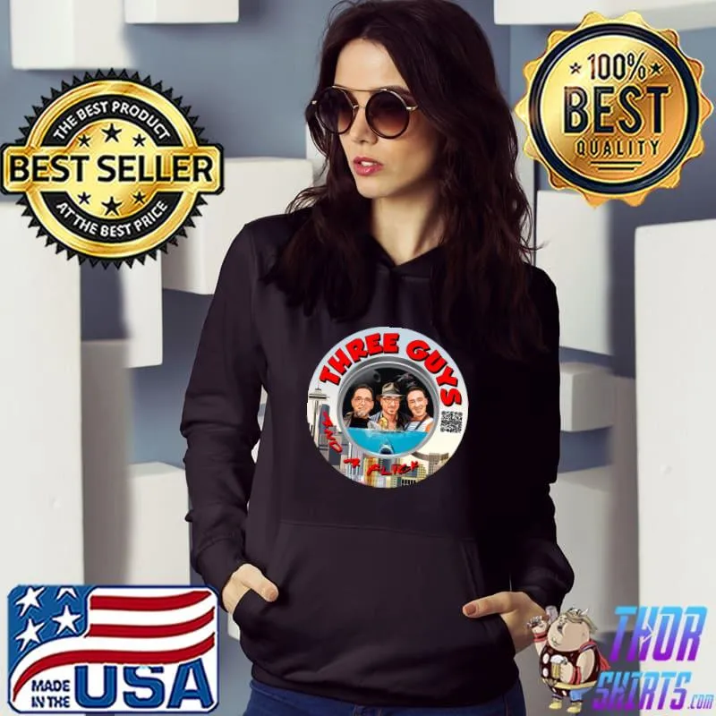Three Guys And A Flick Logo With QR Code T-Shirt Hoodie