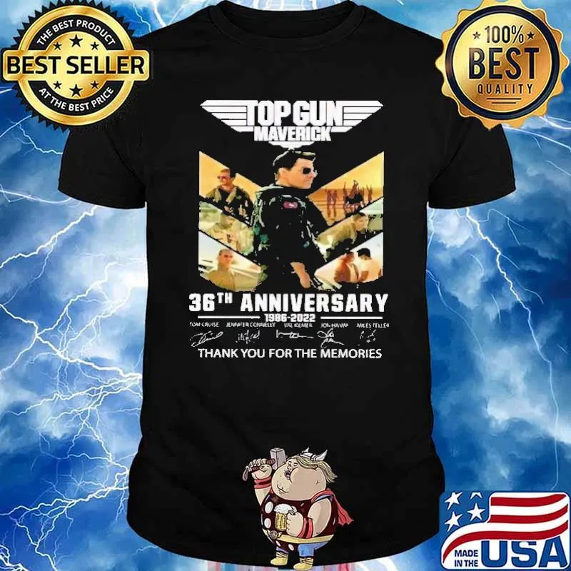 Top Gun Maverick 36th Anniversary 1986 2022 Thank You For The Memories Shirt