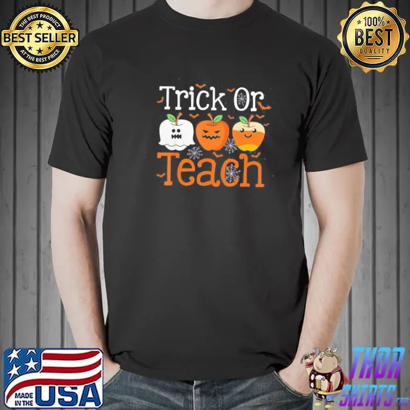 Trick or read halloween teacher trending shirt
