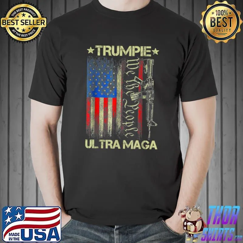 Trumpie Ultra Maga Trump 2024 American Flag Color T-Shirt