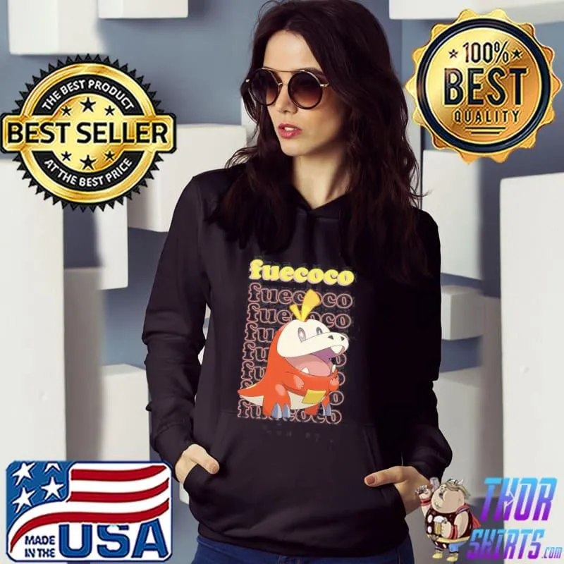 Typography fuecoco Pokemon design classic s Hoodie