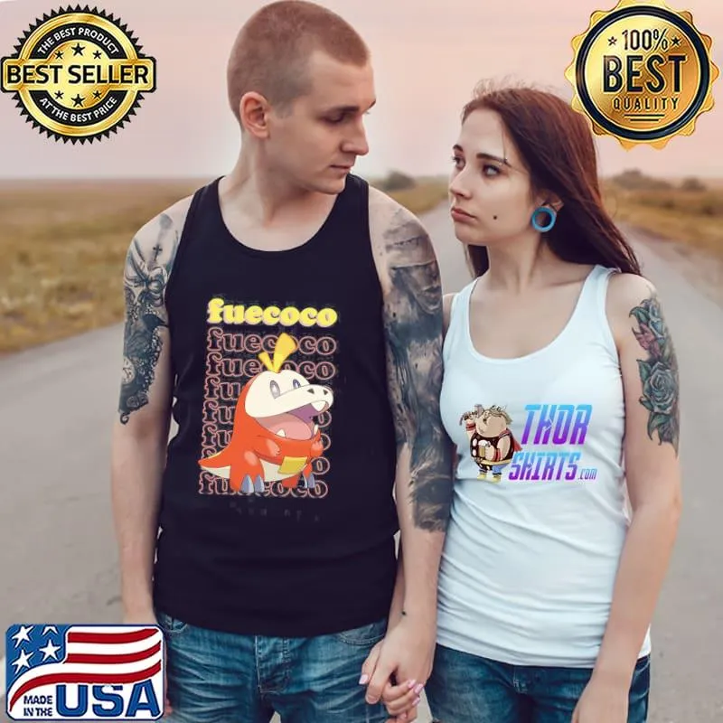 Typography fuecoco Pokemon design classic s Tank Top