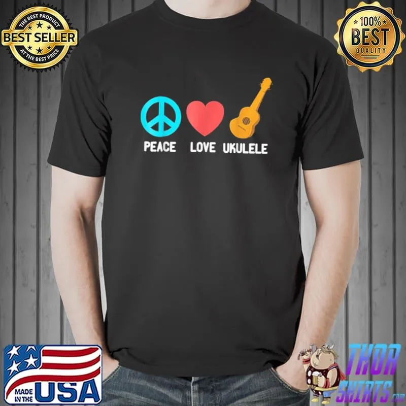 Ukulele peace love ukelele uke love shirt