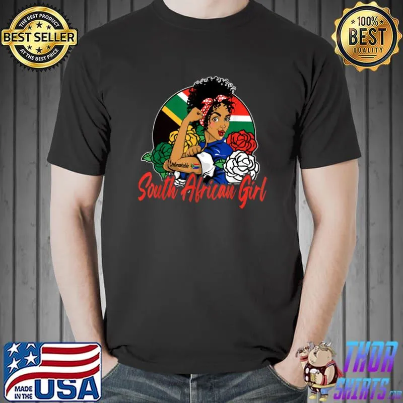 Unbreakable South African Girl South Africa Mujer Sout Flowers T-Shirt