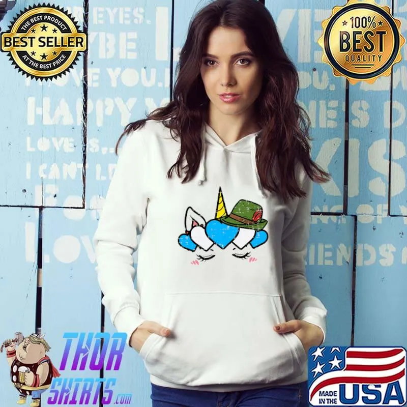 Unicorn Face Oktoberfest Cute German Bavarian T-Shirt Hoodie