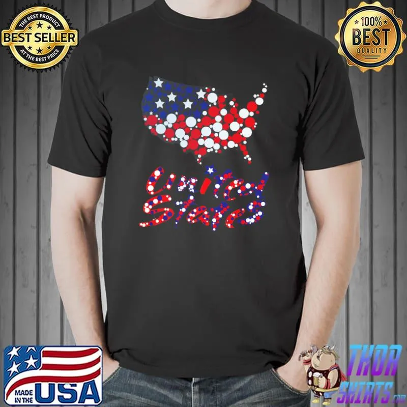 united states map polka dot tshir t Premium T-Shirt