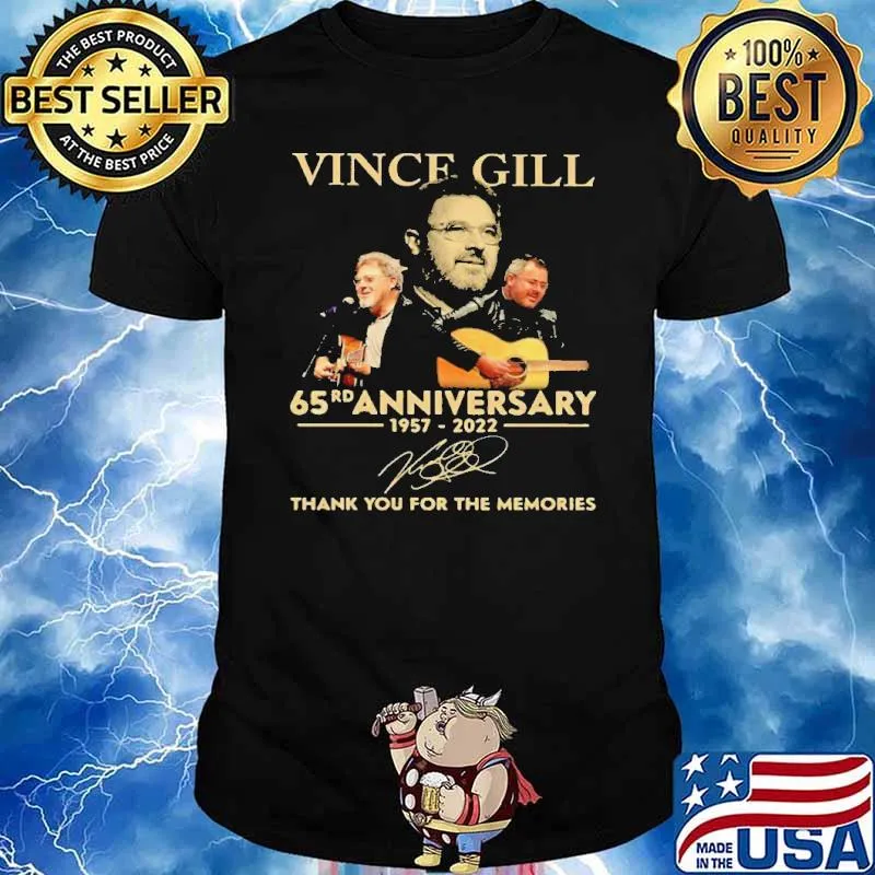 Vince Gill 65rd Anniversary 1957 2022 Thank You For The Memories Shirt