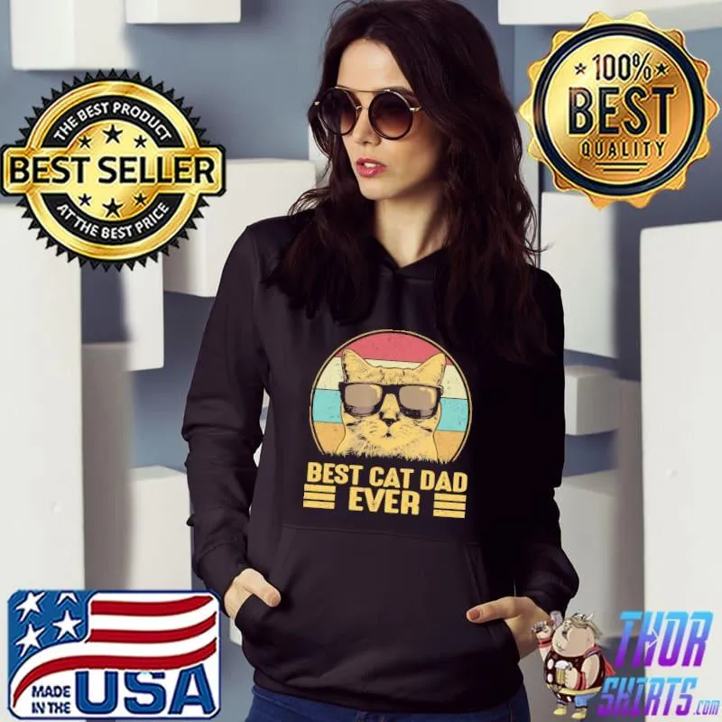Vintage best cat dad ever bump fist cool personalized cat dad s Hoodie
