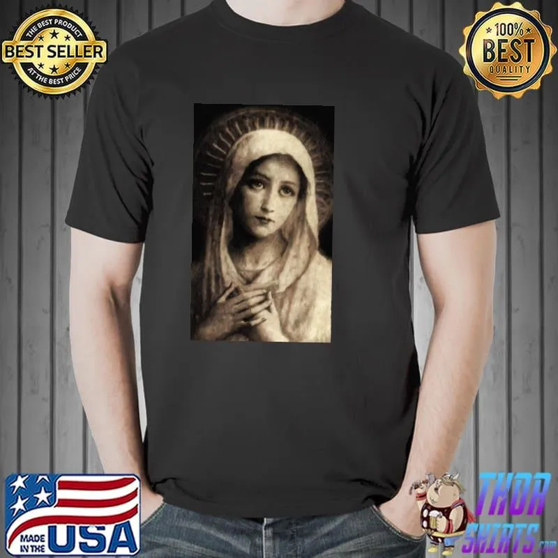 Vintage virgin mary painting classic shirt