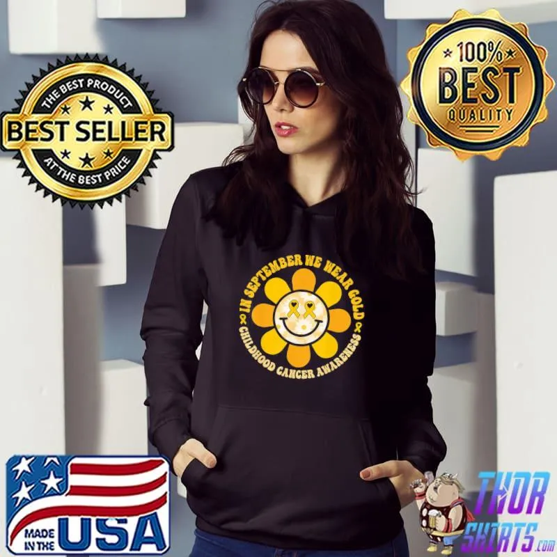 Wear gold childhood cancer awareness warrior fight hippie classic s Hoodie