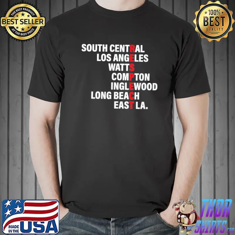 West side respect los angeles watts compton long beach classic shirt