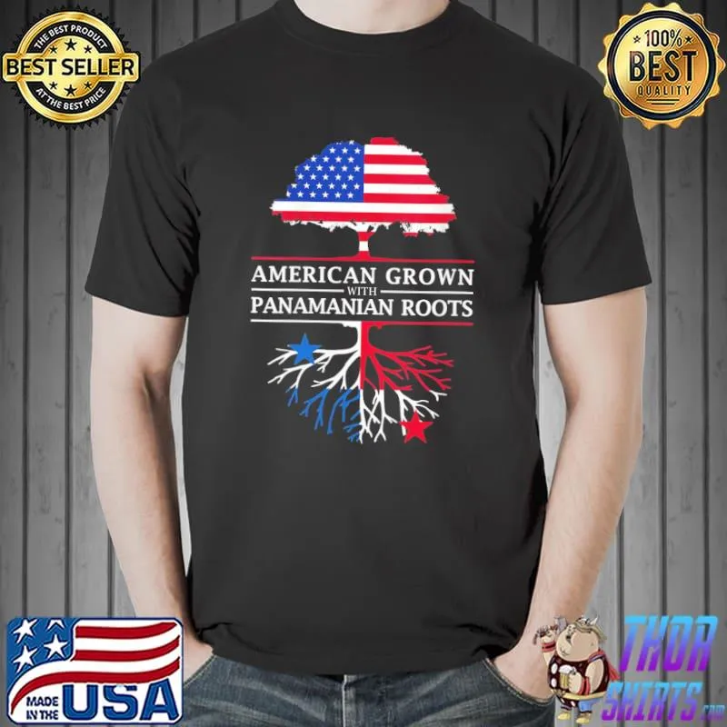 Womens American grown with panamanian roots Panama hispanic heritage month shirt