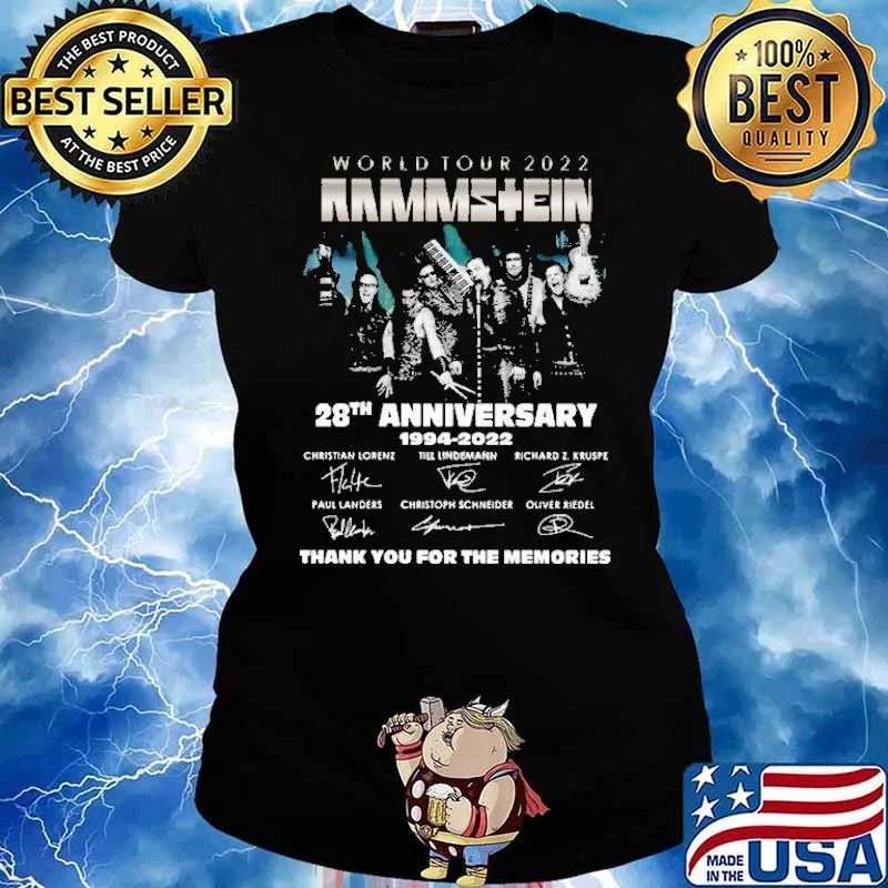 World Tour 2022 Rammstein 28th Anniversary 1994 2022 Shirt Ladies tee