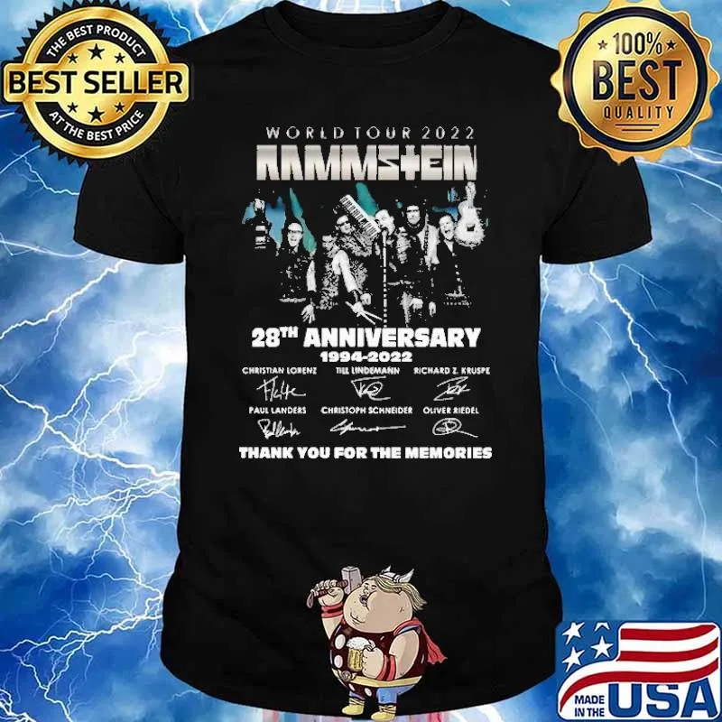 World Tour 2022 Rammstein 28th Anniversary 1994 2022 Shirt