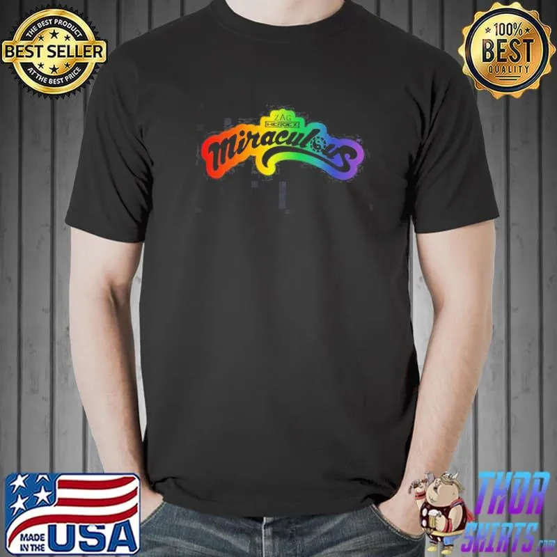 Zag heroez rainbow collection miraculous ladybug logo classic shirt