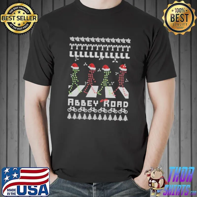 Abbey road christmas model ugly shirt