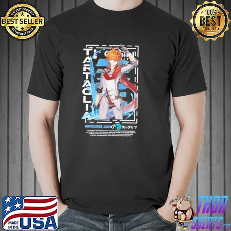 Aesthetic tartaglia genshin impact monoceros caelI shirt
