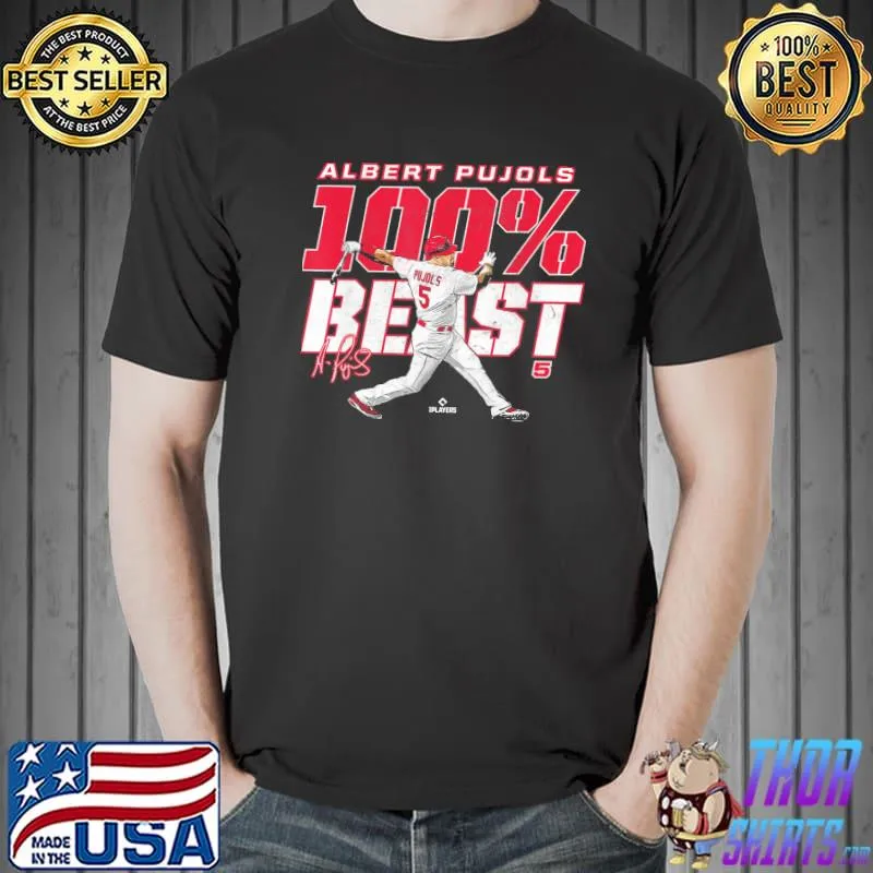 Albert pujols 100 percent beast albert pujols st louis mlbpa shirt