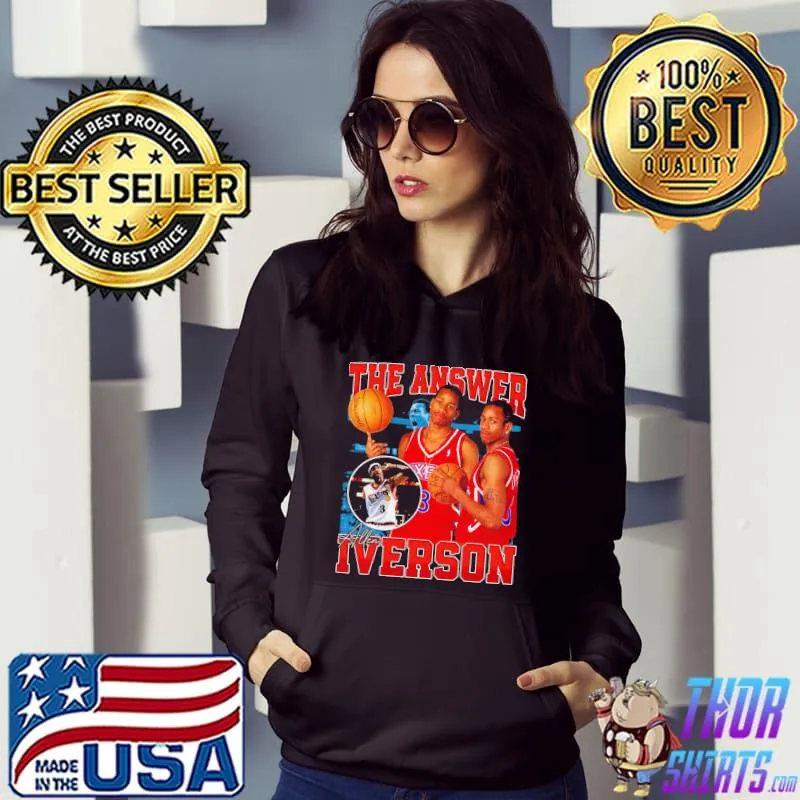 Allen iverson the answer basketball legend signature vintage retro 80s 90s bootleg s Hoodie