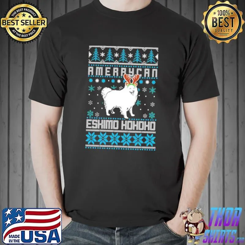 Amerrycan eskimo ho ho ho knit pattern ugly shirt
