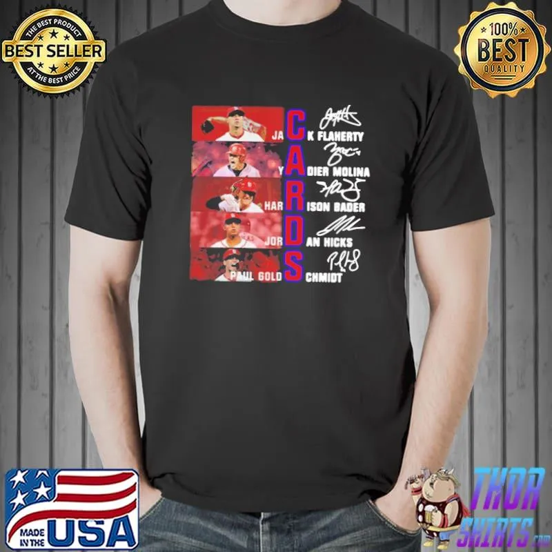 Cards Jack flaherty yadier molina harrison bader hicks Paul gold schmid gift trending shirt
