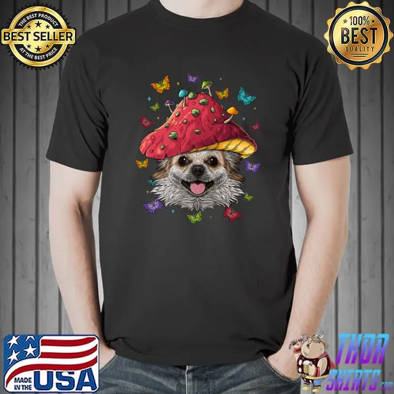 Cottagecore Chihuahua Aesthetic Mushroom Goblincore Dog T-Shirt